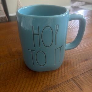 Rae Dunn Aqua 'Hop To It' Mug